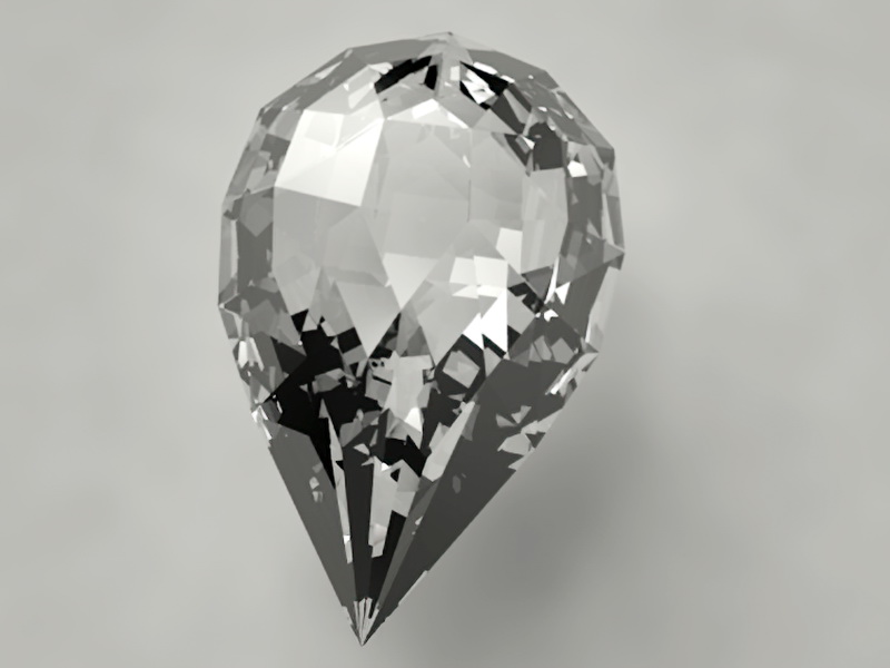Pear Diamond 3d rendering