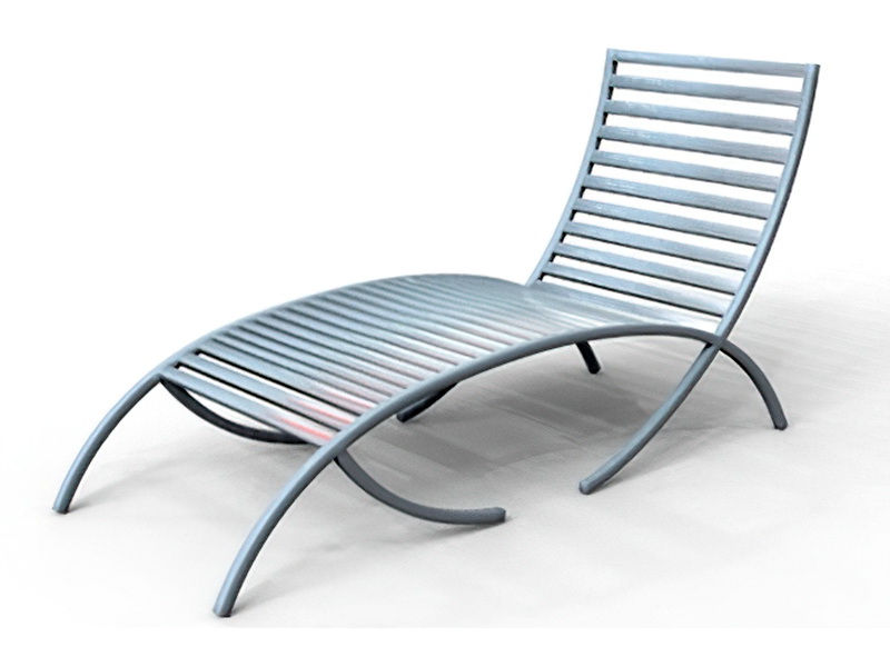 Outdoor Sun Lounge Chair 3d rendering