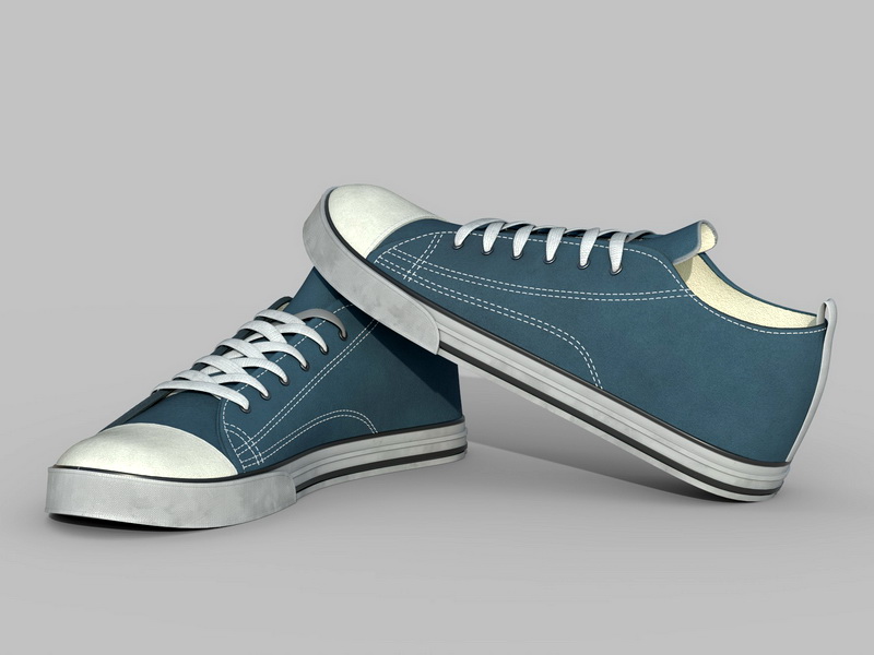 Canvas Sneakers 3d rendering