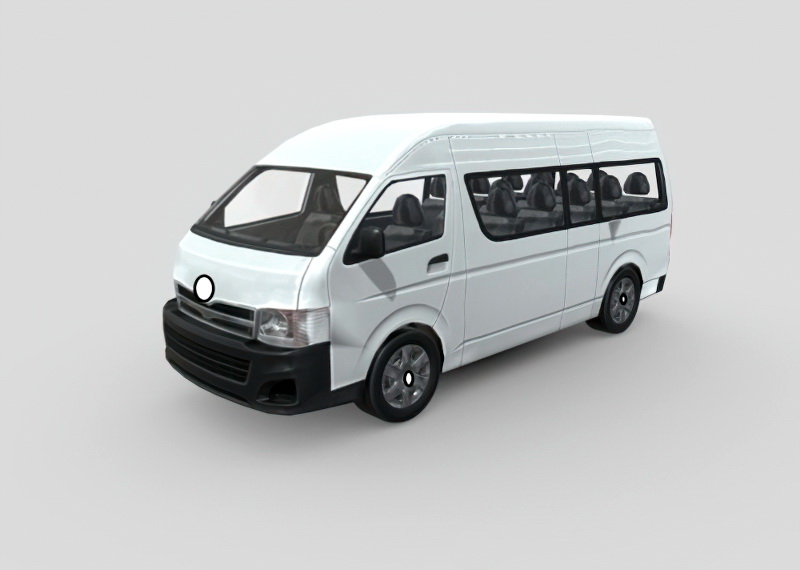 2012 Toyota HiAce Van 3d rendering