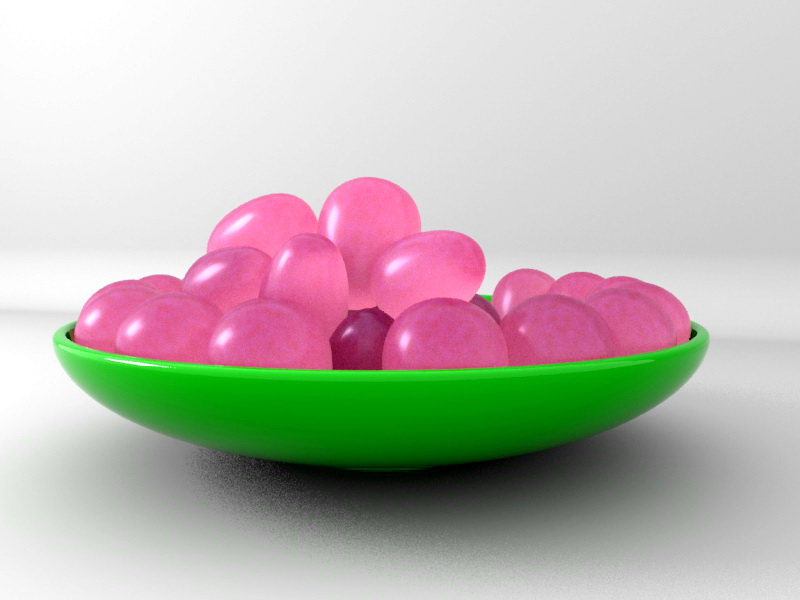 Plate of Grapes 3d rendering