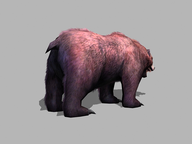 Brown Bear Lowpoly 3d rendering