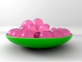 Plate of Grapes 3d preview