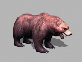 Brown Bear Lowpoly 3d preview