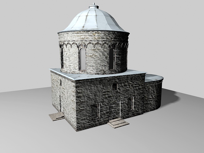 Old Stone Church 3d rendering