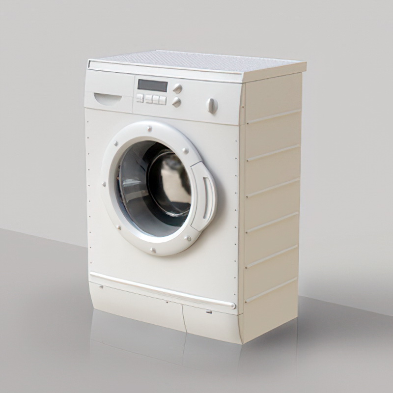 White Front Load Washer 3d rendering