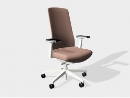 Desk Chair with Wheel 3d preview