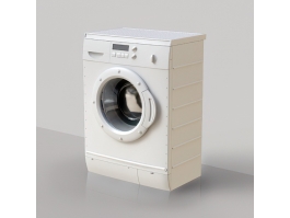 White Front Load Washer 3d preview