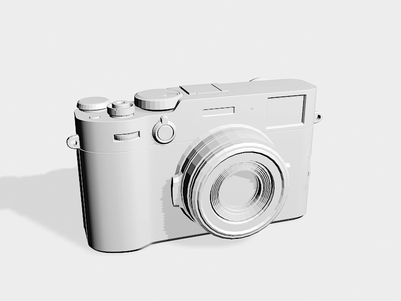 Fujifilm X100V Camera 3d rendering