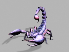 Purple Scorpion Lowpoly 3d model preview