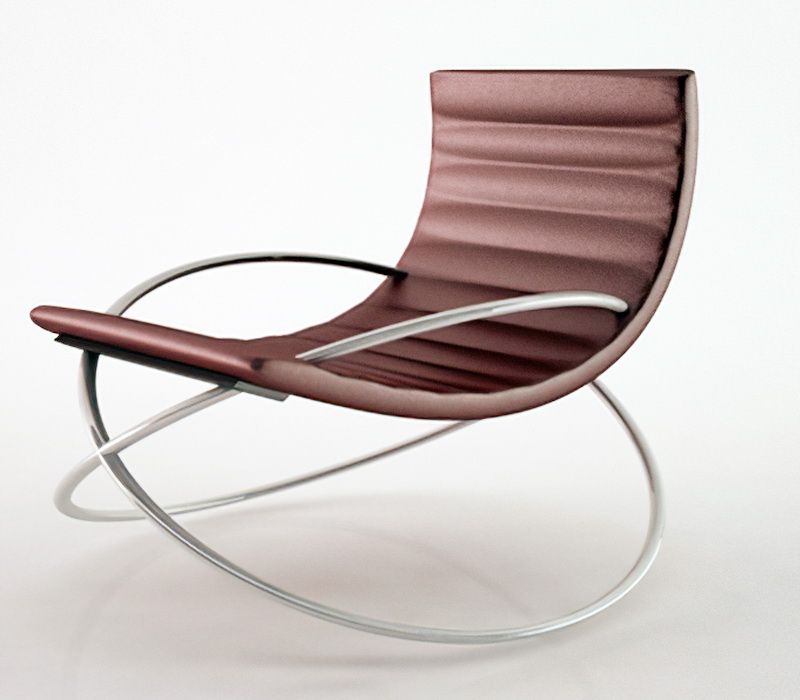 Modern Lounge Rocking Chair 3d rendering