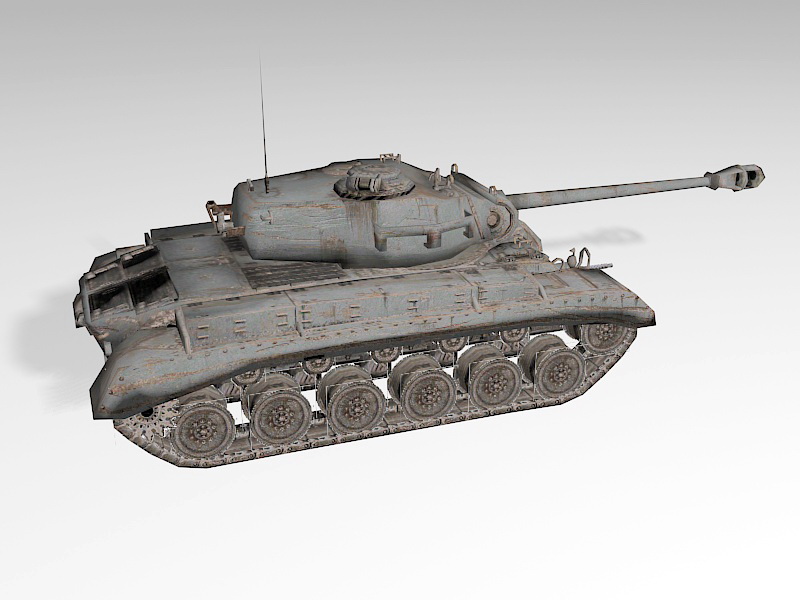 M26 Pershing Tank 3d rendering