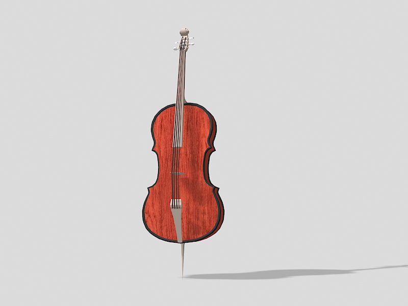 Cello Instrument 3d rendering