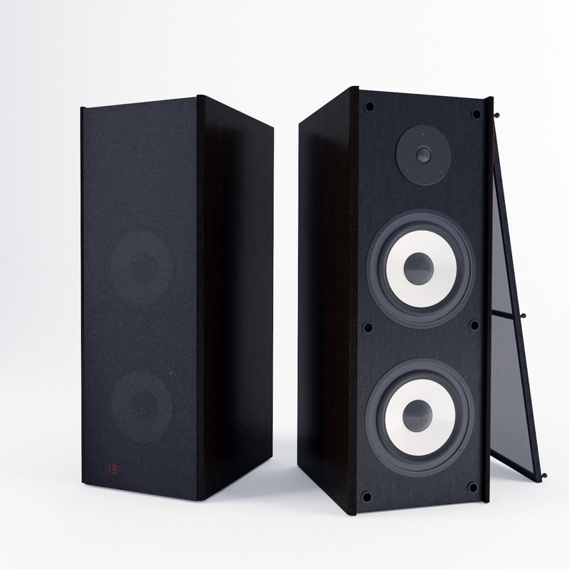High End Audio Speakers 3d rendering