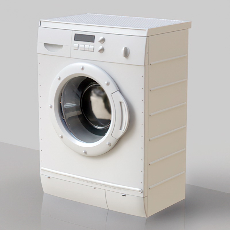 White Washing Machine 3d rendering