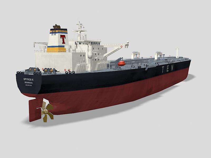 Oil Tanker Ship 3d rendering