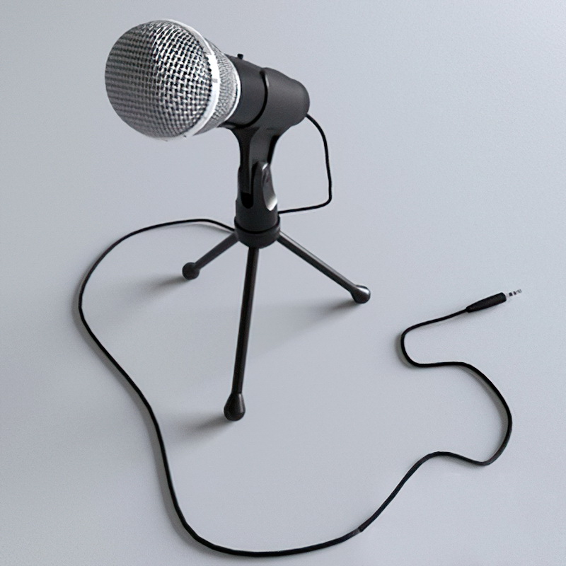 Studio Microphone 3d rendering