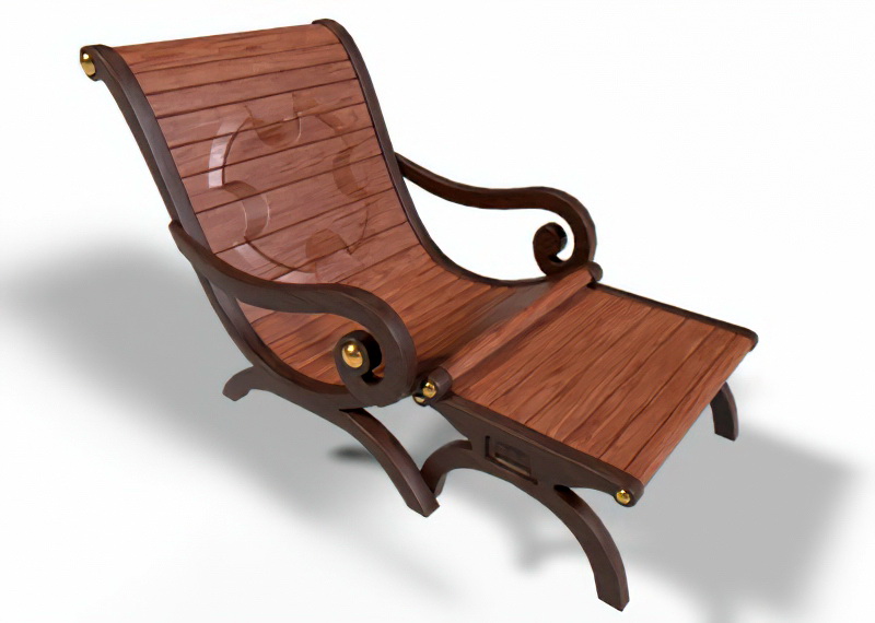 Vintage Outdoor Lounge Chair 3d rendering