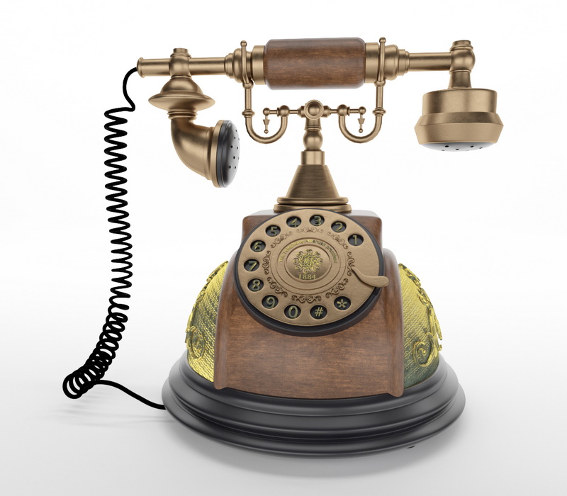 Vintage Rotary Telephone 3d rendering