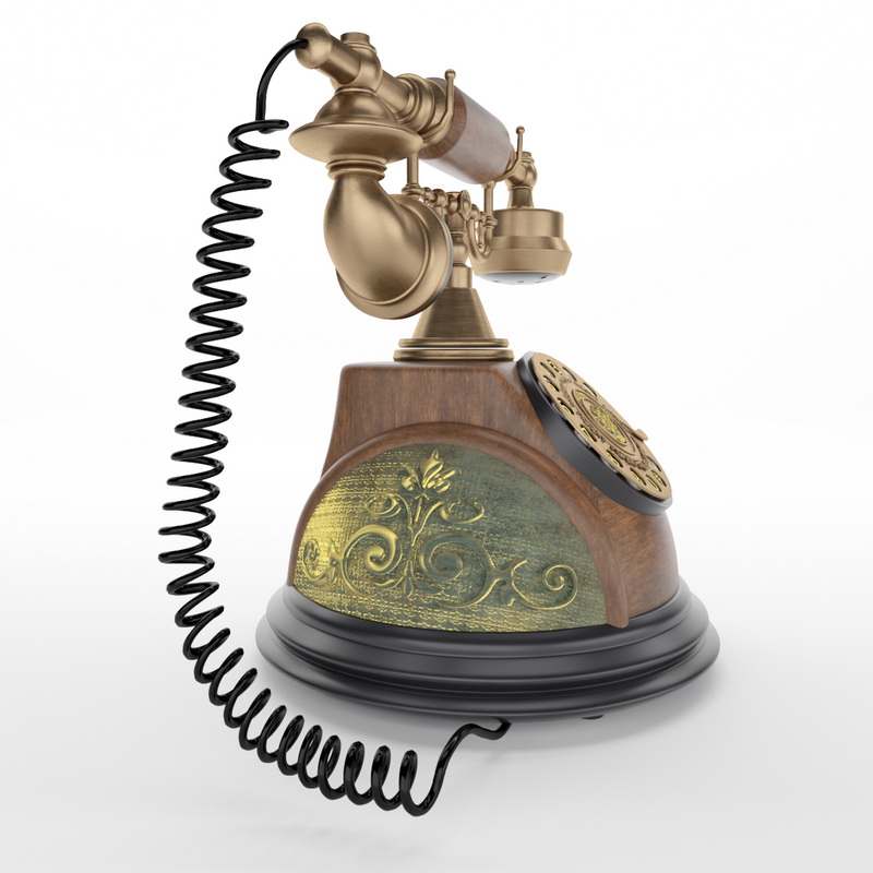 Vintage Rotary Telephone 3d rendering