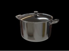 Stainless Steel Stock Pot 3d preview