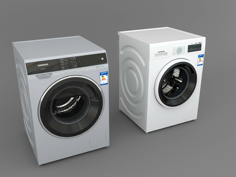 Siemens Washer Dryer Machines 3d rendering