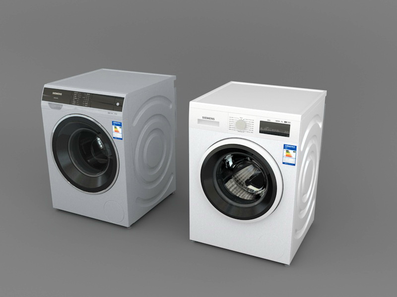 Siemens Washer Dryer Machines 3d rendering