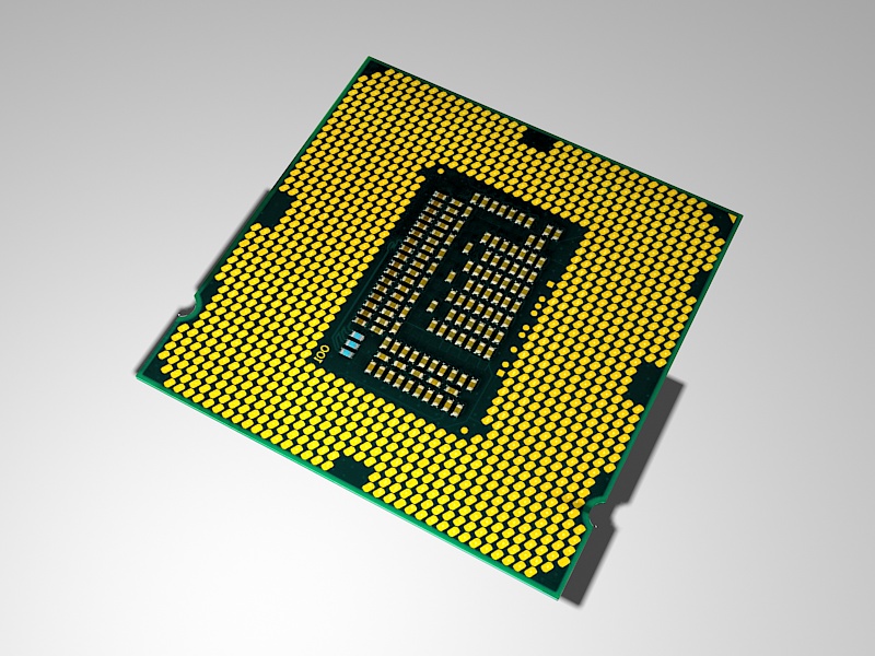 Intel Core i7 Processor 3d rendering