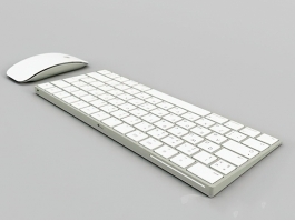 Apple iMac Keyboard and Mouse 3d preview