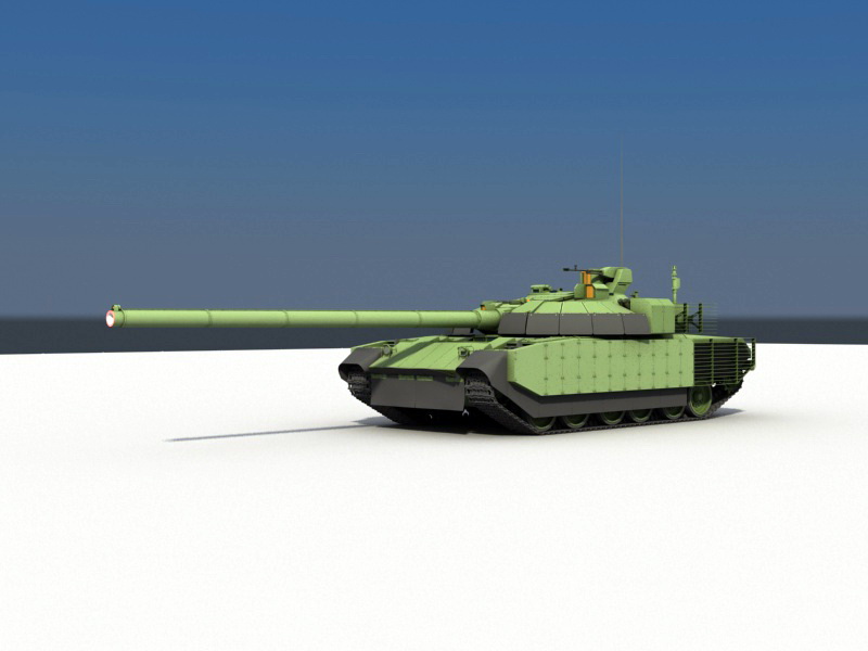 T-80BVM Tank 3d rendering