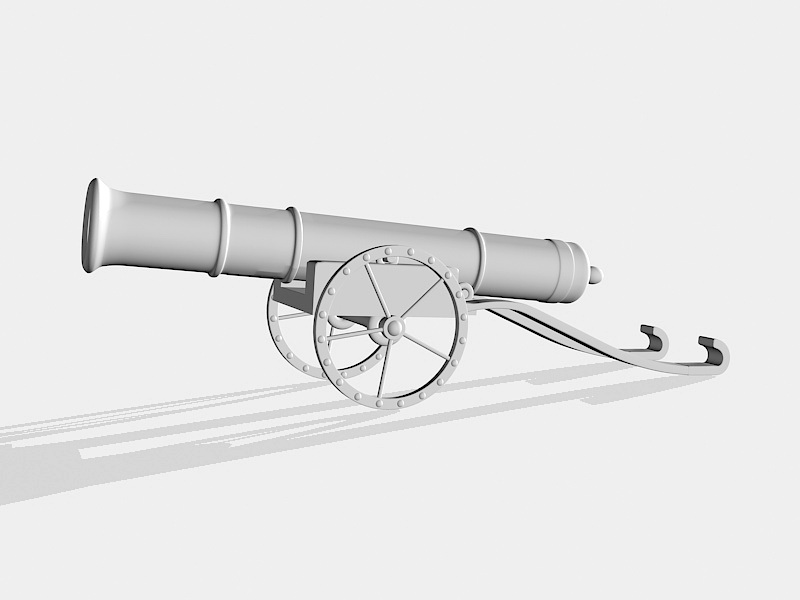 Cannon Artillery 3d rendering