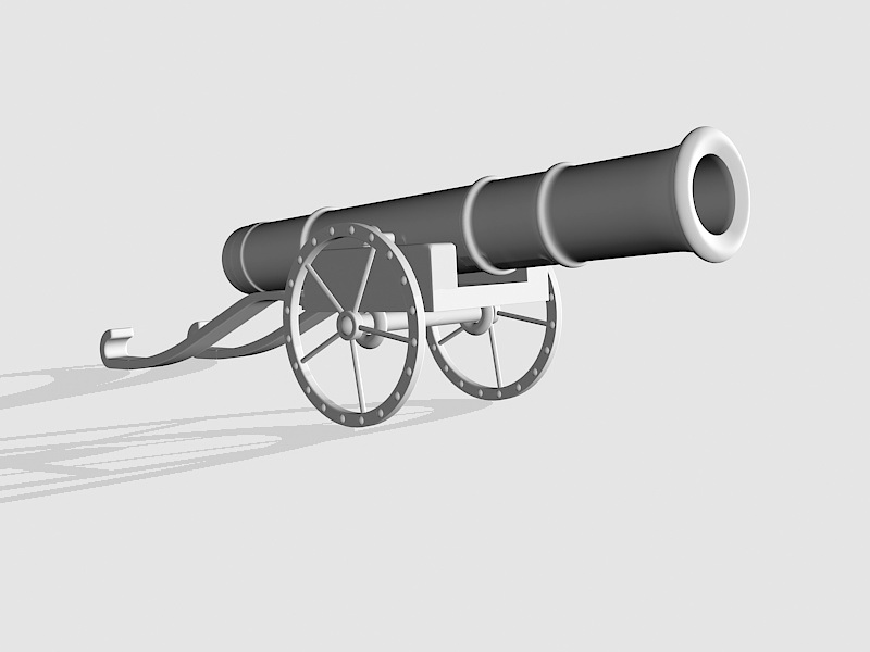 Cannon Artillery 3d rendering