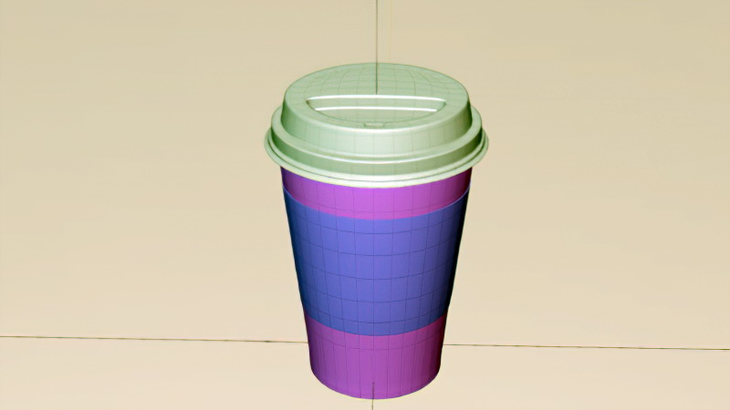 Iced Coffee Plastic Cup 3d rendering