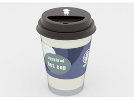 Iced Coffee Plastic Cup 3d preview