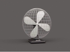 Retro Desk Fan 3d preview