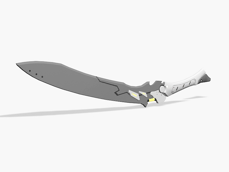 Futuristic Dagger 3d rendering