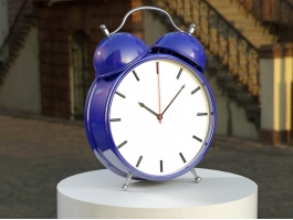 Blue Alarm Clock 3d preview