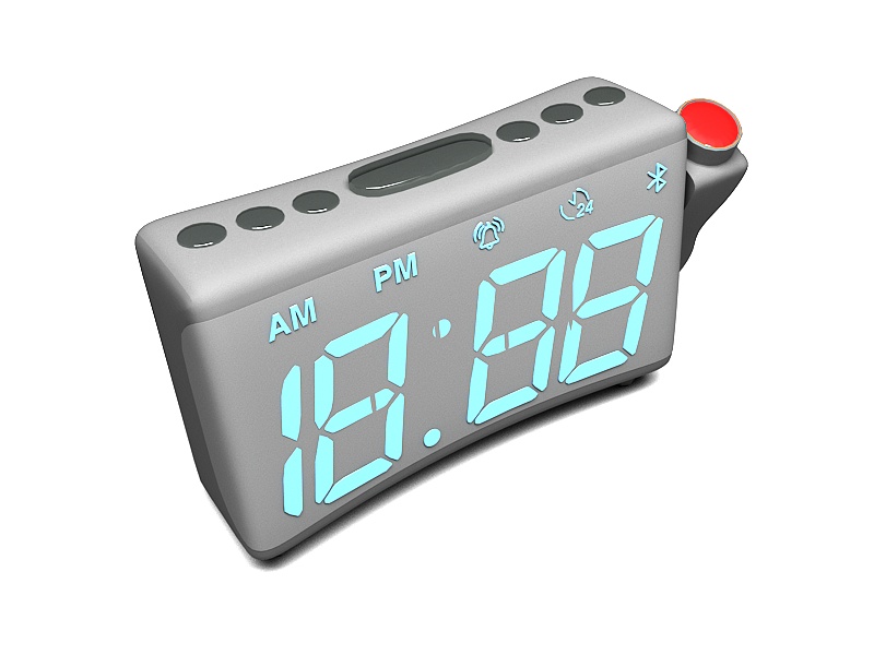 Digital Alarm Clock 3d rendering