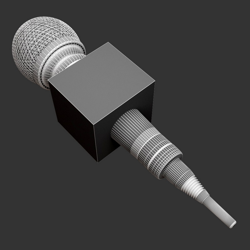 News Reporter Microphone 3d rendering