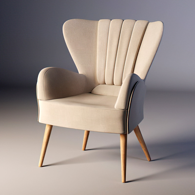 High Back Accent Chair 3d rendering