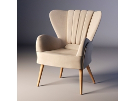 High Back Accent Chair 3d preview