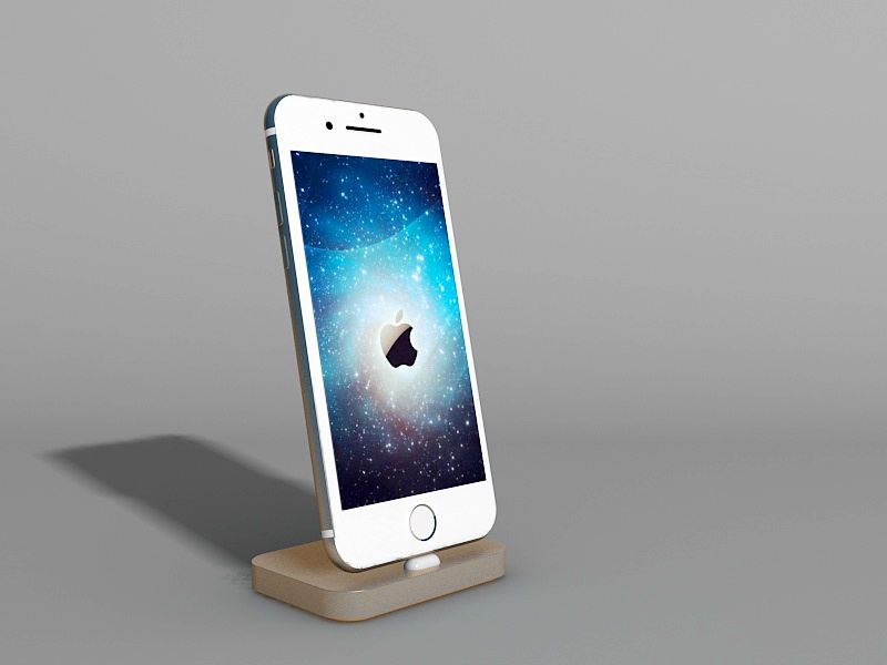 iPhone 7 with Stand 3d rendering