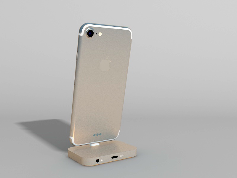 iPhone 7 with Stand 3d rendering