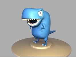 Blue Dinosaur Cartoon Show 3d preview