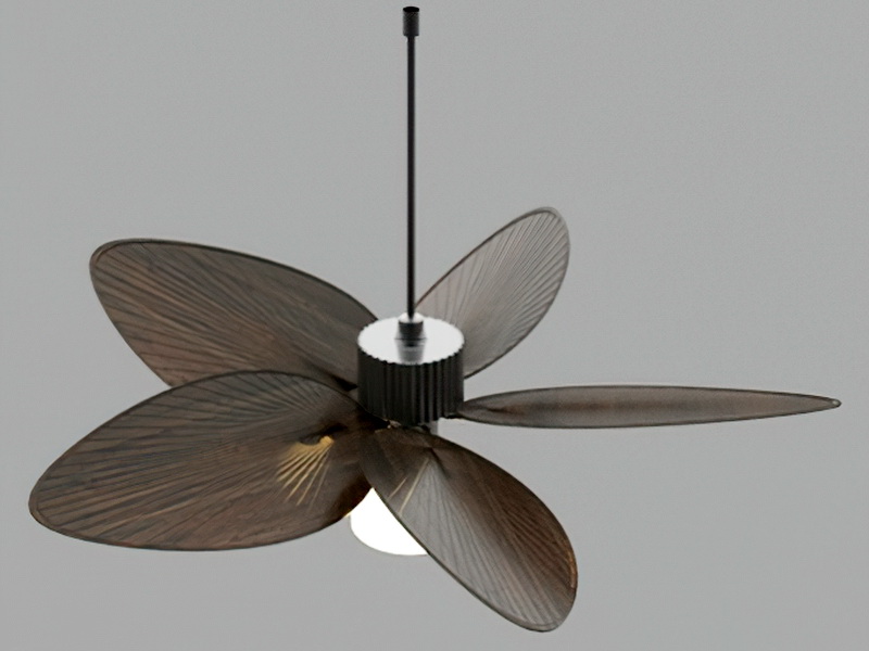 Art Deco Ceiling Fan with Light 3d rendering