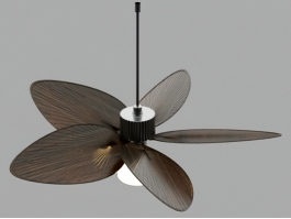 Art Deco Ceiling Fan with Light 3d model preview