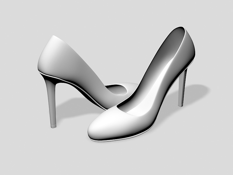 Ladies High Heels Dress Shoes 3d rendering