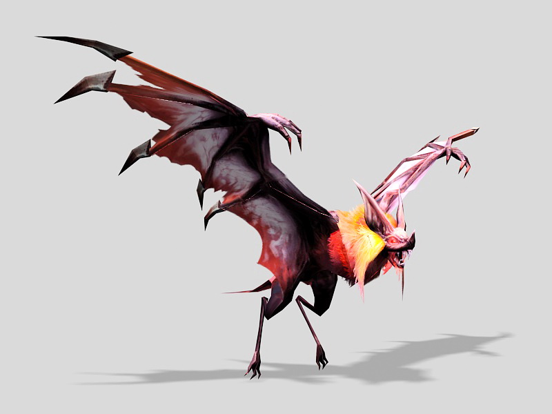 Red Bat Monster 3d rendering