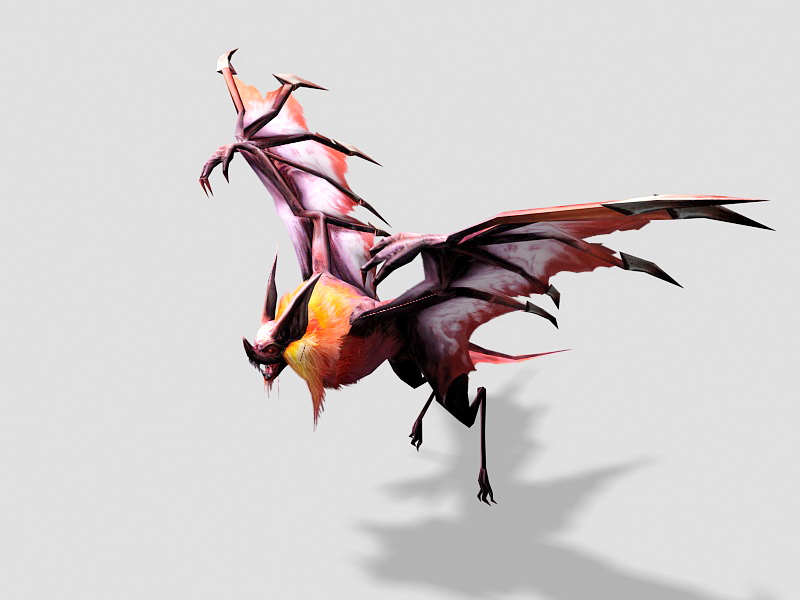 Red Bat Monster 3d rendering