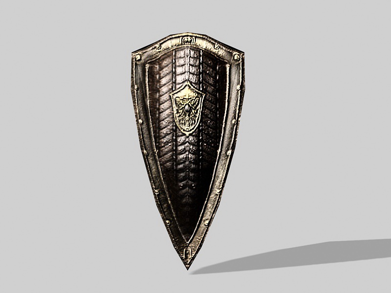 Medieval Shield 3d rendering